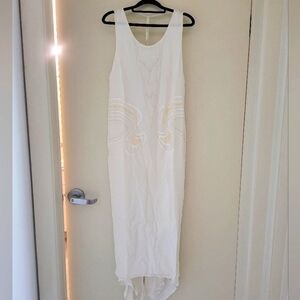 NWT Blessed Are The Meek Sweeping Vines Maxi Ivory Dress Size 1 Small